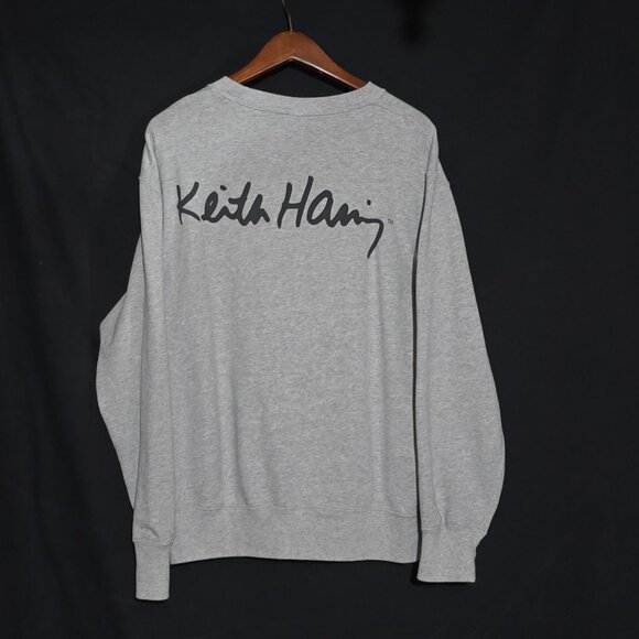 UT Uniqlo Keith Haring - 1st Major Exhibition 1982 NYC Sweatshirt - Gray - Sz XL - Picture 5 of 6